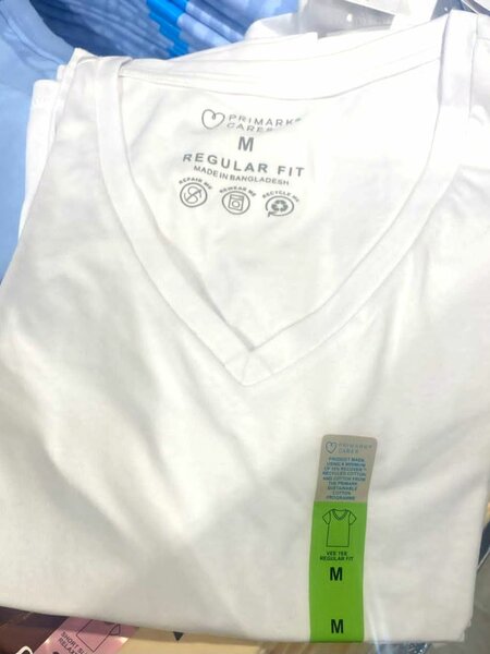 T-shirt blanc col en V M