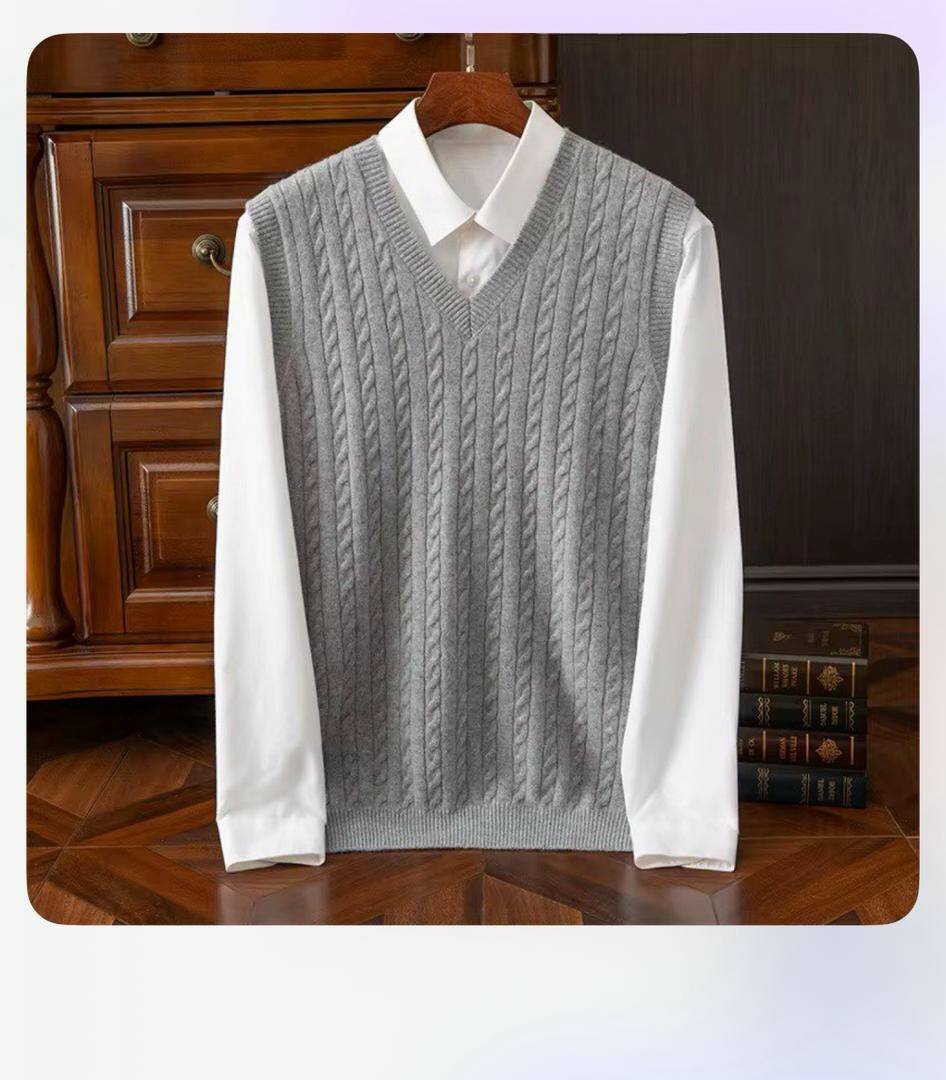 Pull-over sans manches beige