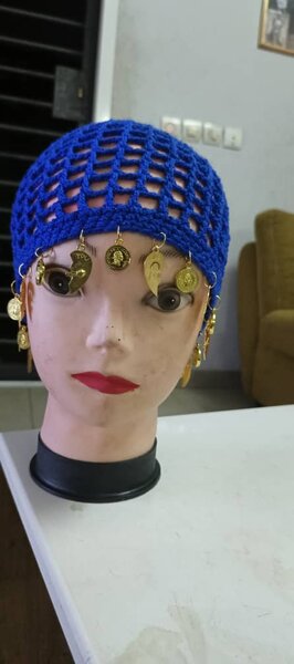 Chapeau Crochet Bleu Bohème