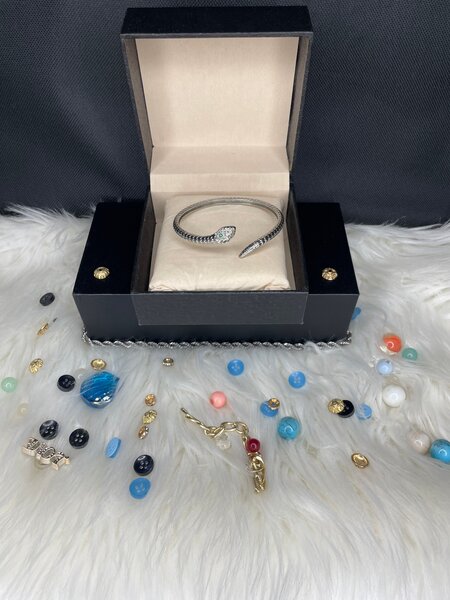 Bracelet serpent élégant argenté