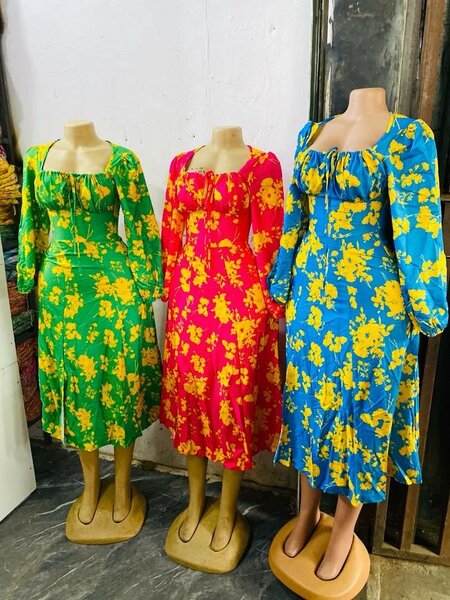 Ribbed top, flora dresses