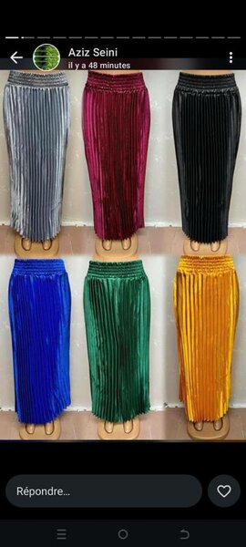 Jupe plissée brillante