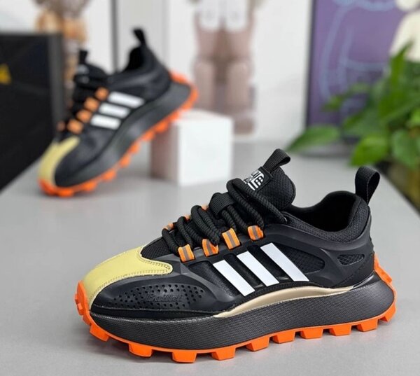 Chaussures de Course Noires et Orange