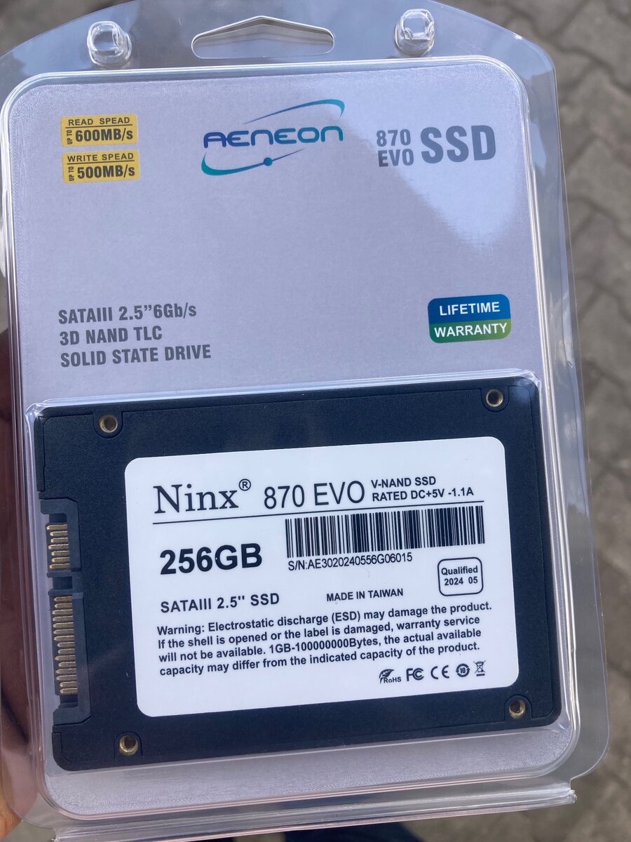256GB SSD Sata