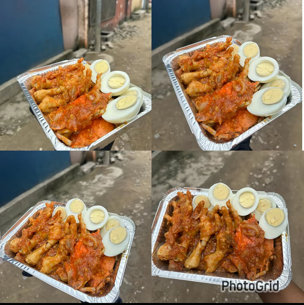 Alloco patte de poulet œuf