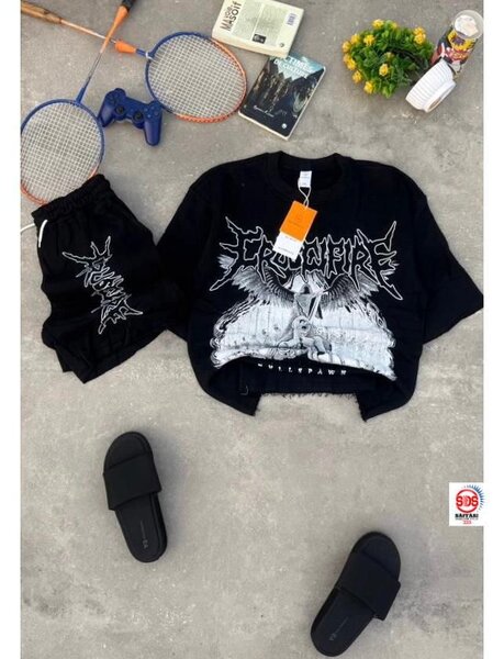 Ensemble survêtement et sweat-shirt imprimé