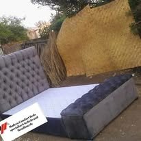 custom made bed with a high base
