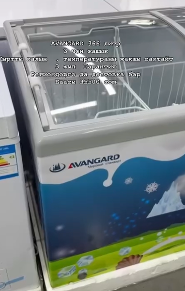 VANGARD 366 литр 3 чон жашык Сыртты калын , температураны жакшы сактайт 3 жыл Гарантия