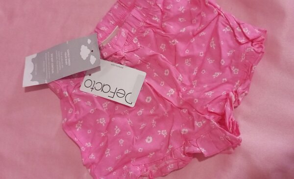 Pink Floral Baby Bloomers