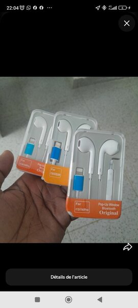 Écouteurs filaires Lightning