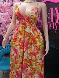 Robe longue à fleurs