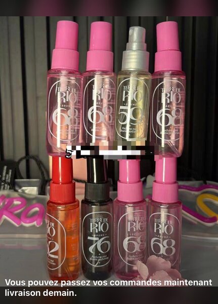 Spray corporels parfumés variés