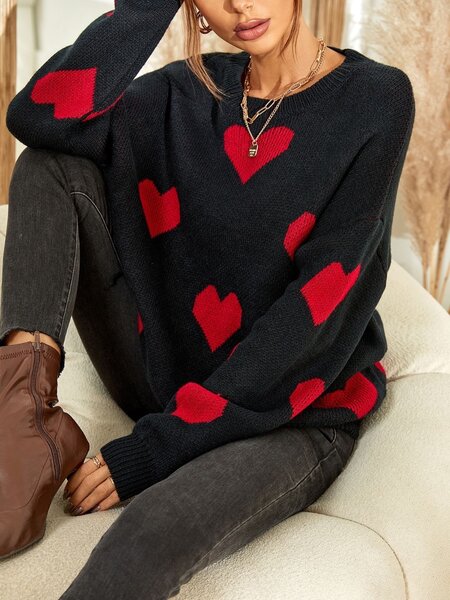 Турецкие свитера с 3D сердечками