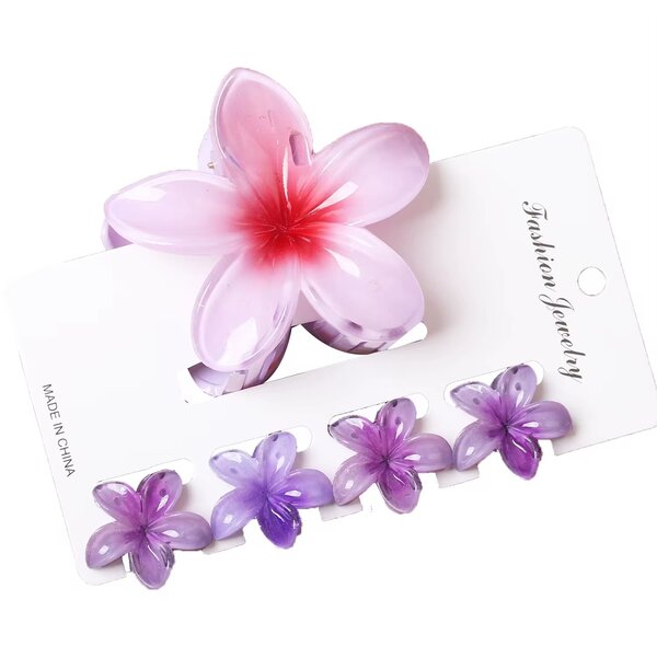 Pinces à cheveux fleurs colorées