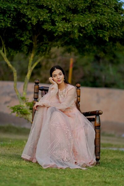 3 Pcs Stitched Embroidered Organza Maxi