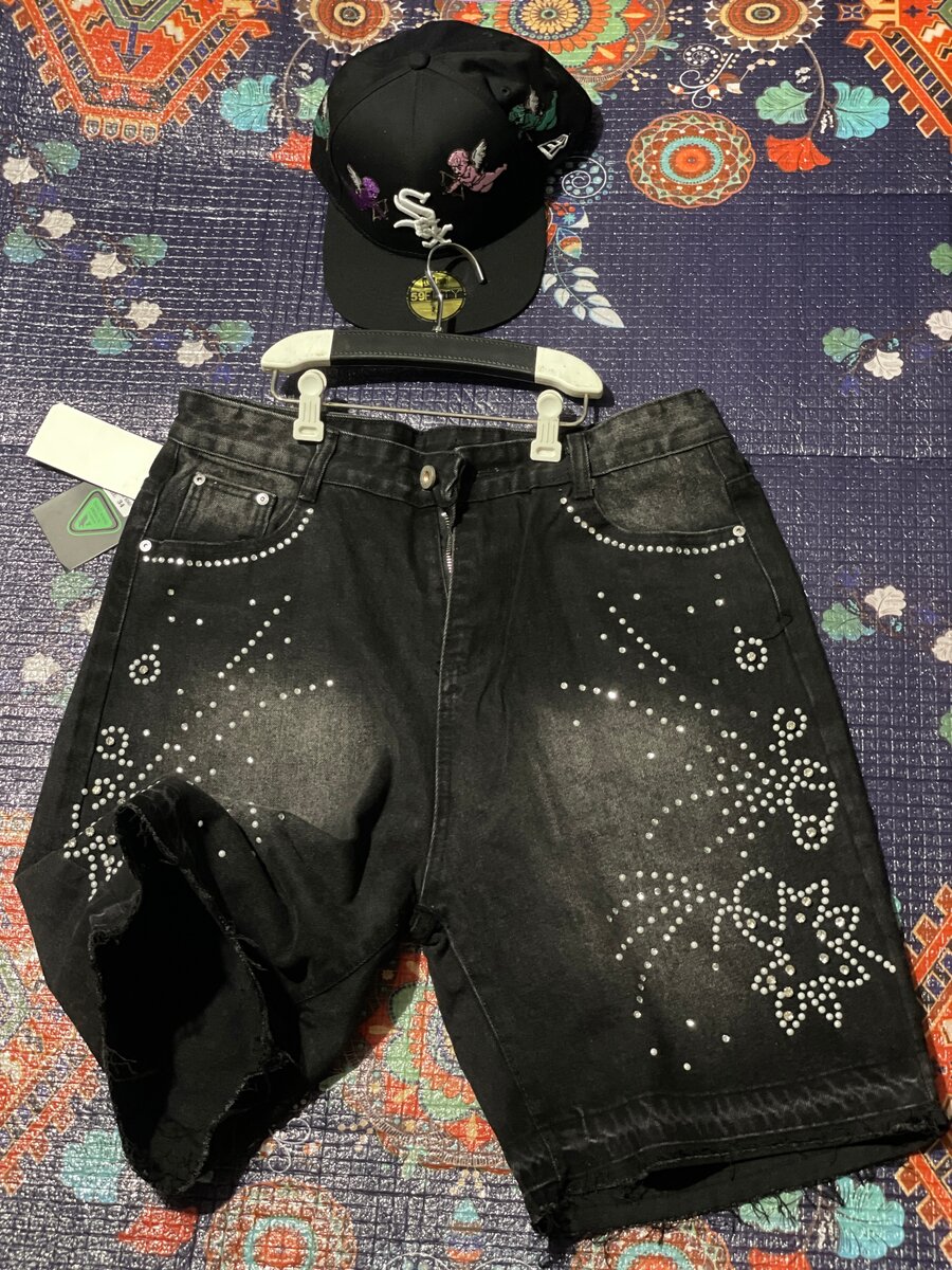 Shorts en jean avec strass