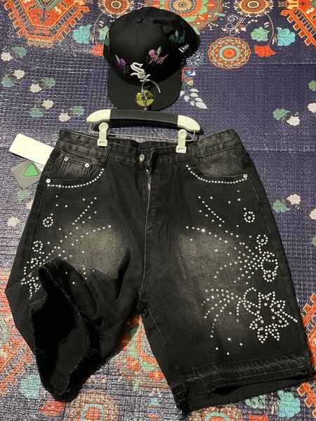 Shorts en jean avec strass
