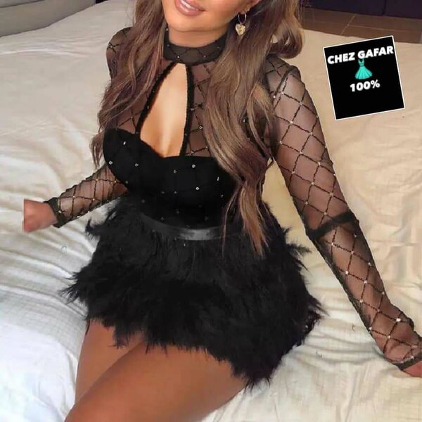 Robe soirée glamour noire