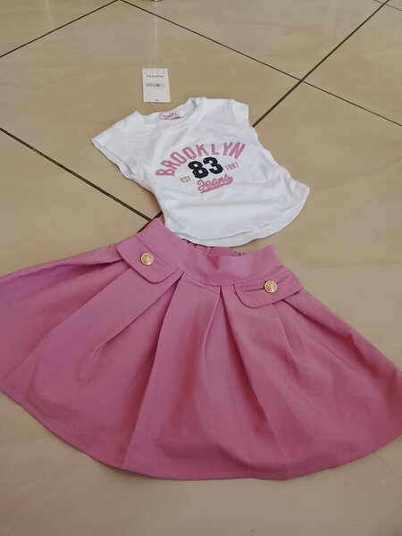 Ensemble robe fille turquoise