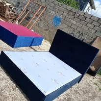 custom made bed with a high base