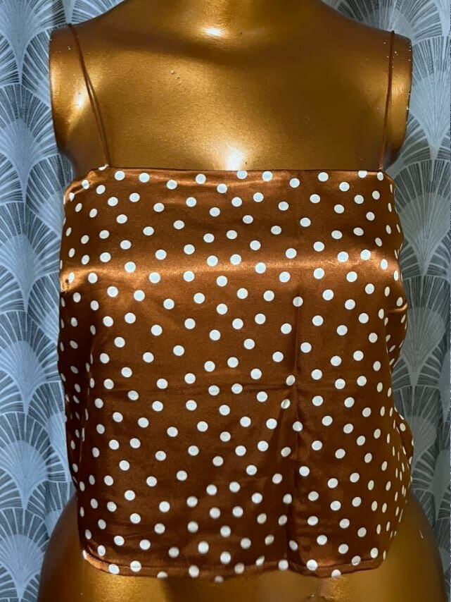Top à Pois Satiné Femme
