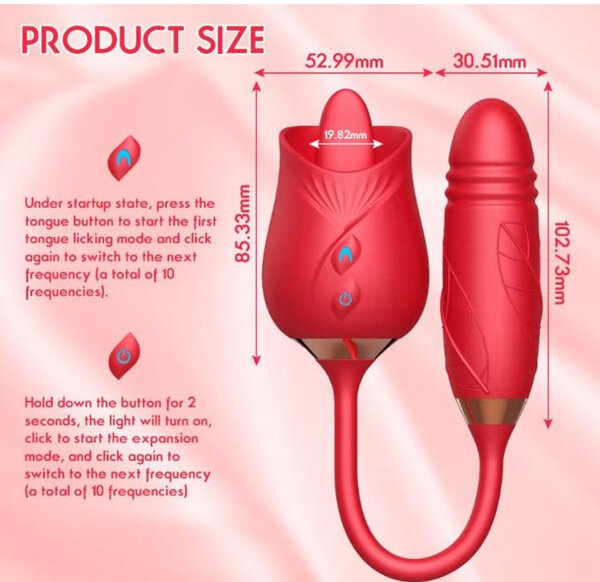 Vibromasseur couple rose avec télécommande