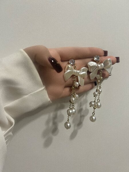 Серьги с бантиком