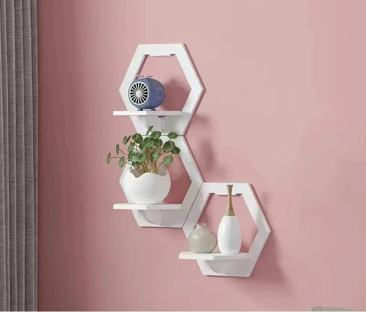 Étagère Murale Hexagonale Moderne
