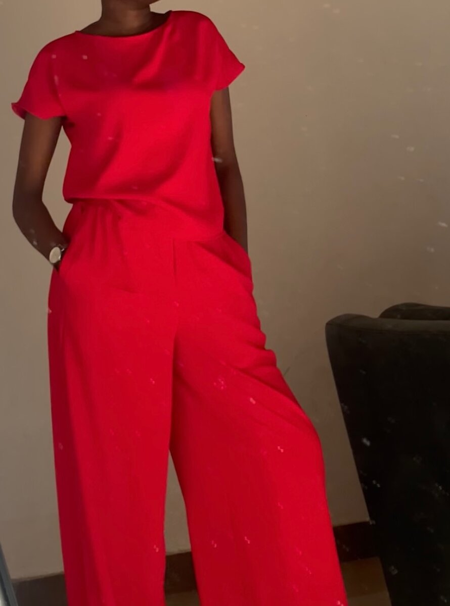 Ensemble élégant rouge