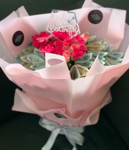 Bouquet with money