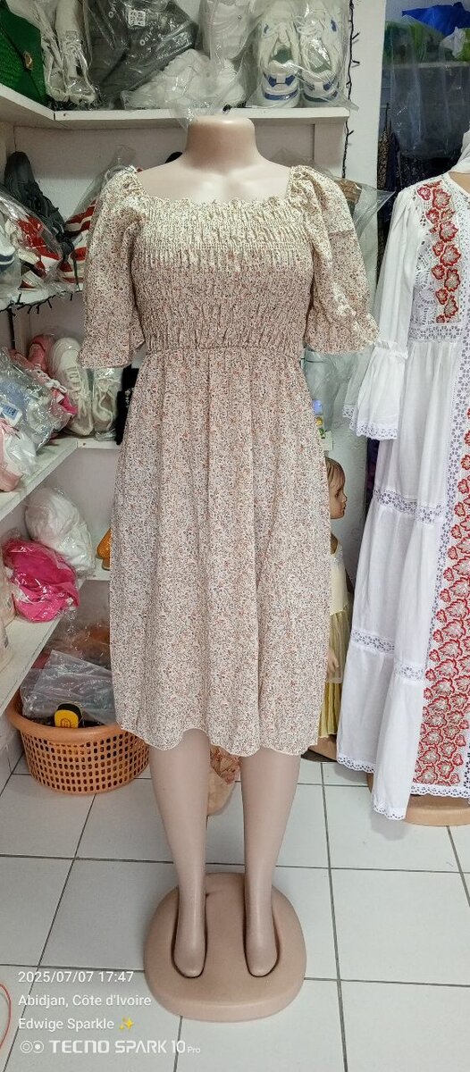 Robe florale boho chic