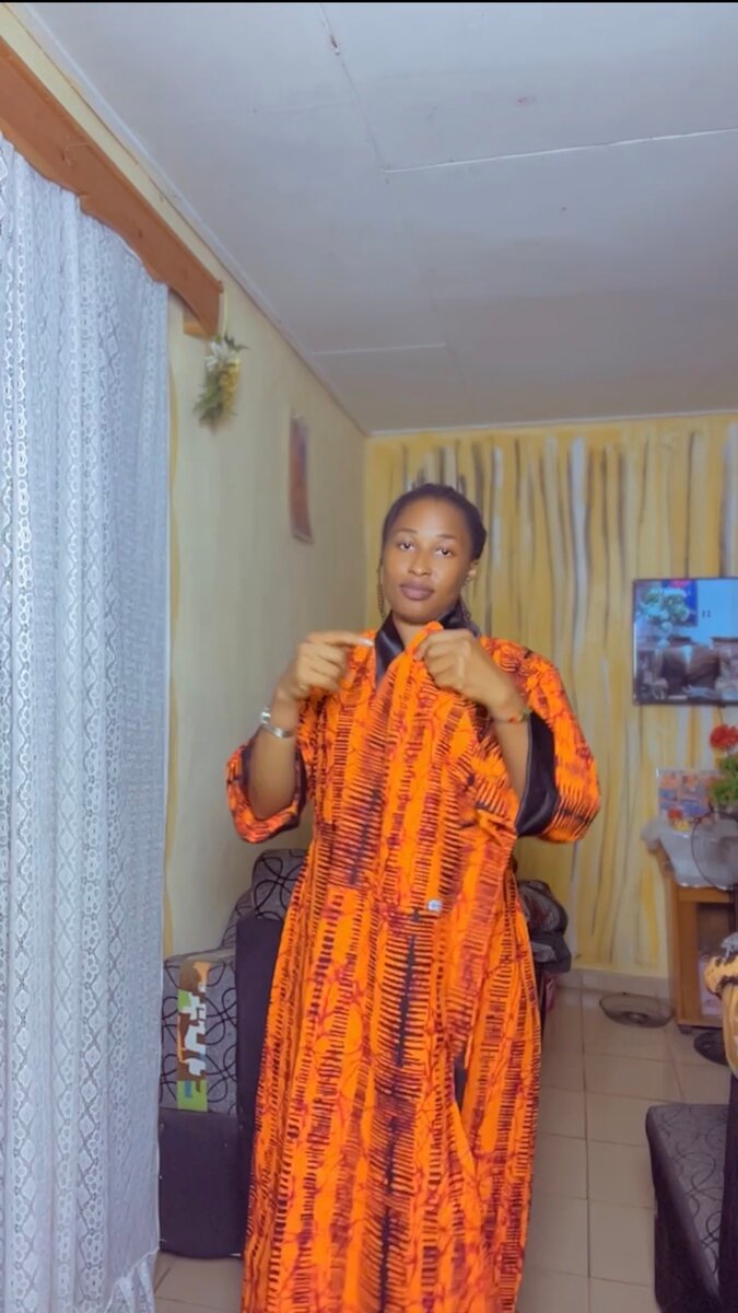 Robe longue en wax élégante