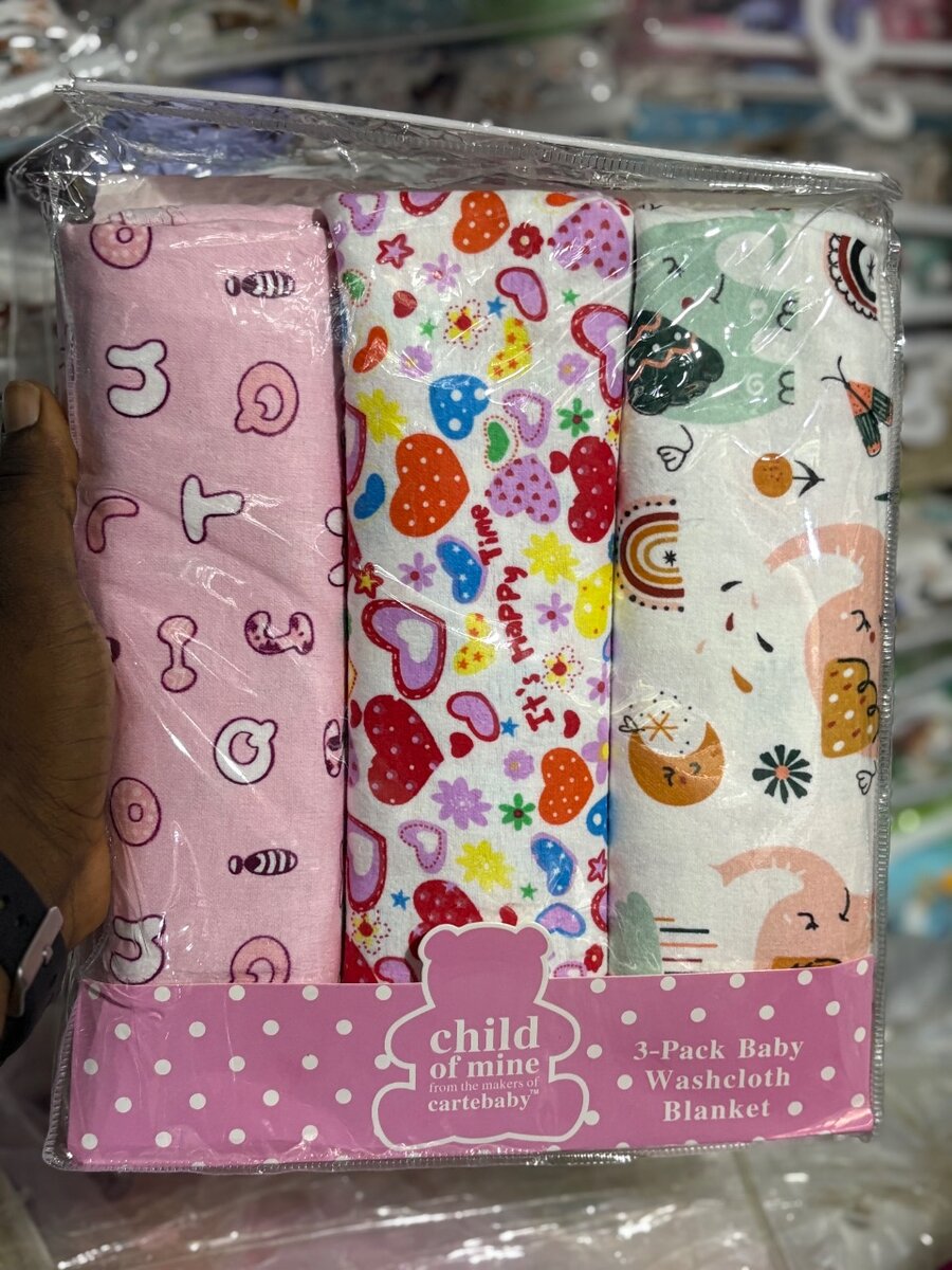 Pack de 3 langes bébé doux
