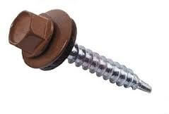 Саморезы кровельные, цвет: шоколадный