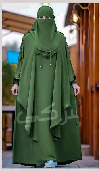 Abaya verte élégante