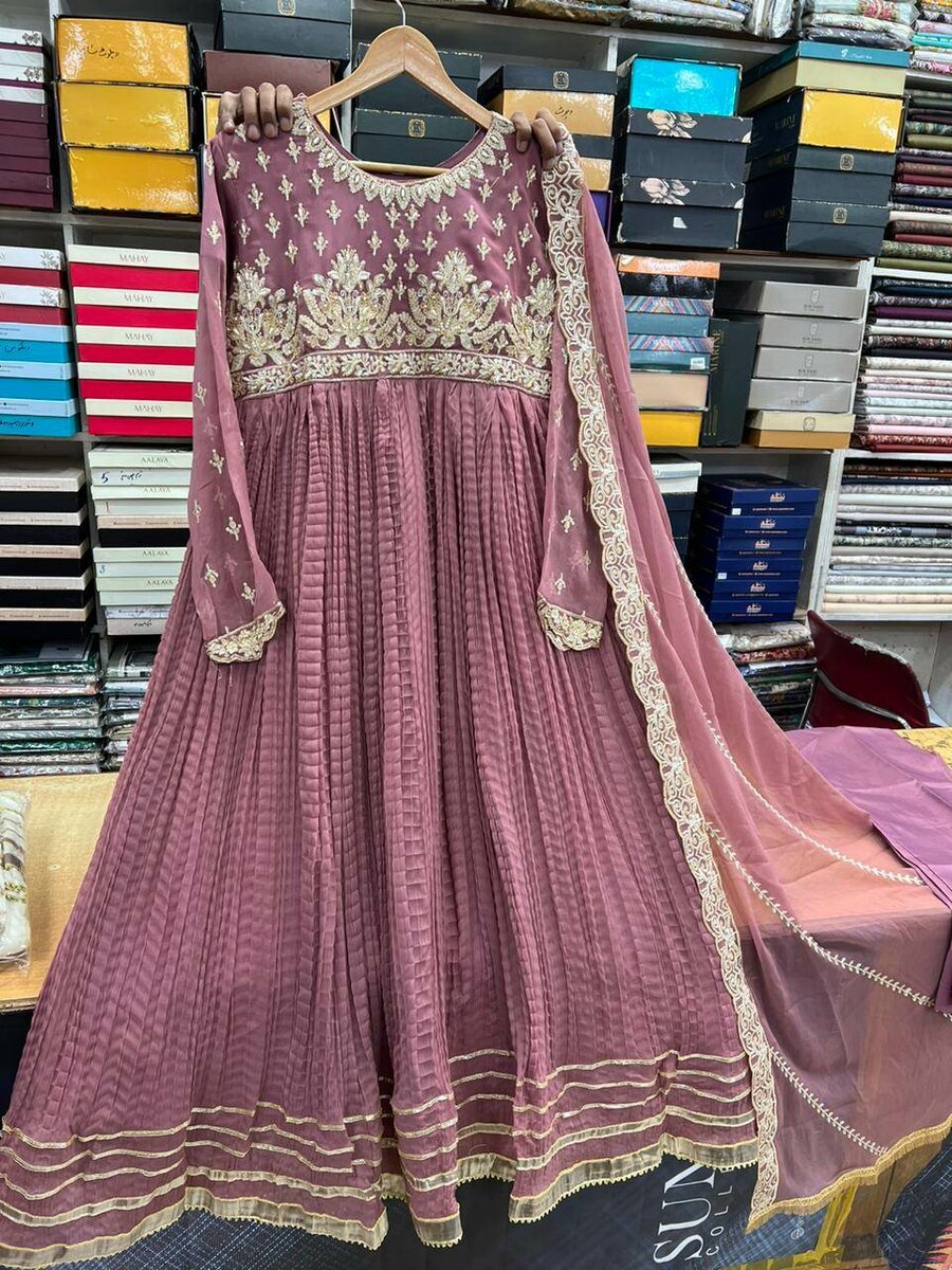 Chiffon maxi stitch 3 pc  Dc Free