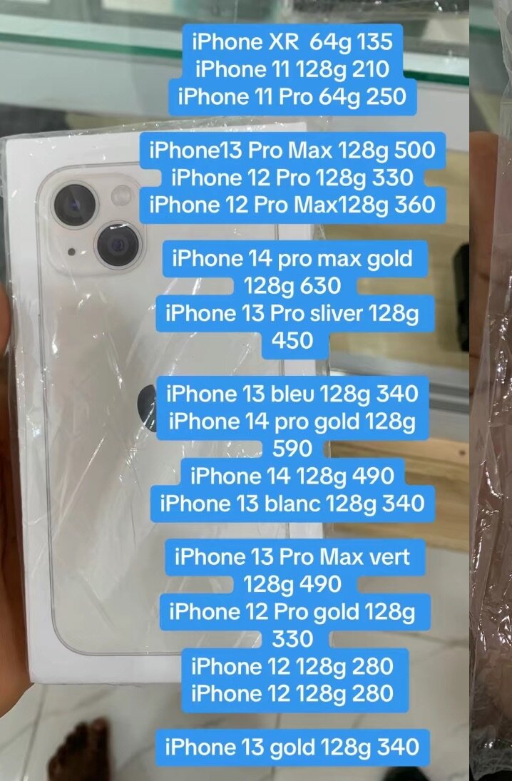 VENTE D'IPHONE ORIGINAL TOUT TYPES DISPONIBLE