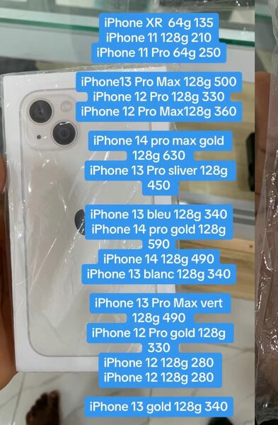 VENTE D'IPHONE ORIGINAL TOUT TYPES DISPONIBLE