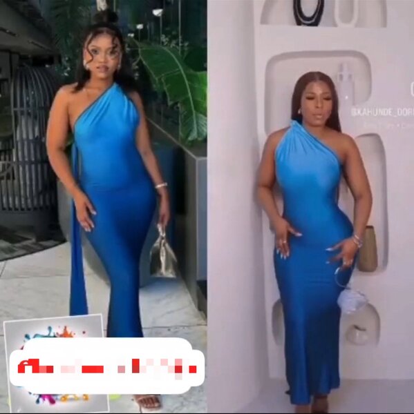 Élégante robe asymétrique