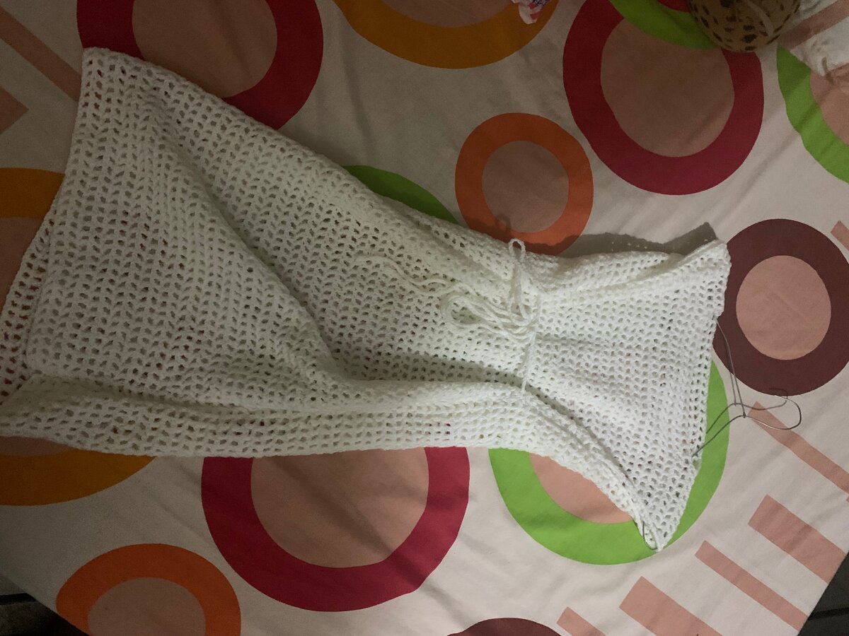 Robe d'été en crochet blanc