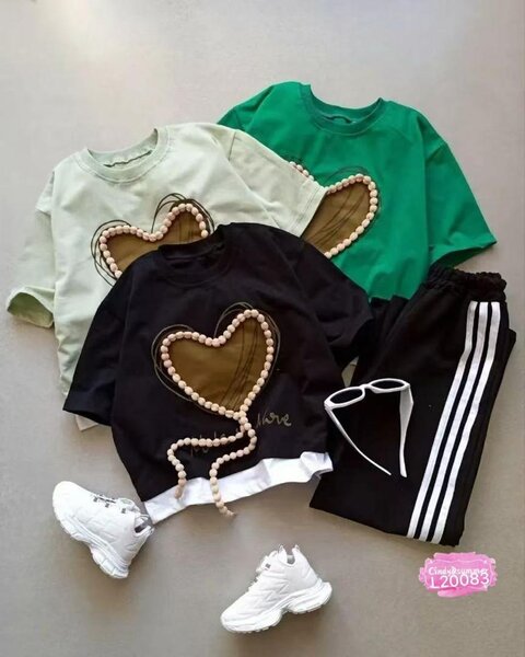 Ensemble Décontracté Cœur Femme