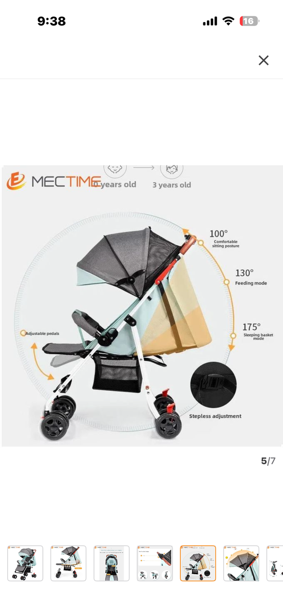 Poussette Pliante MECTIME Compacte