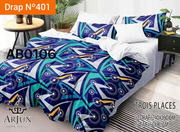 ▪️2 Draps 3 places + 2 taies bleu