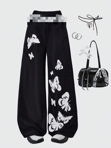 Pantalons larges à motifs