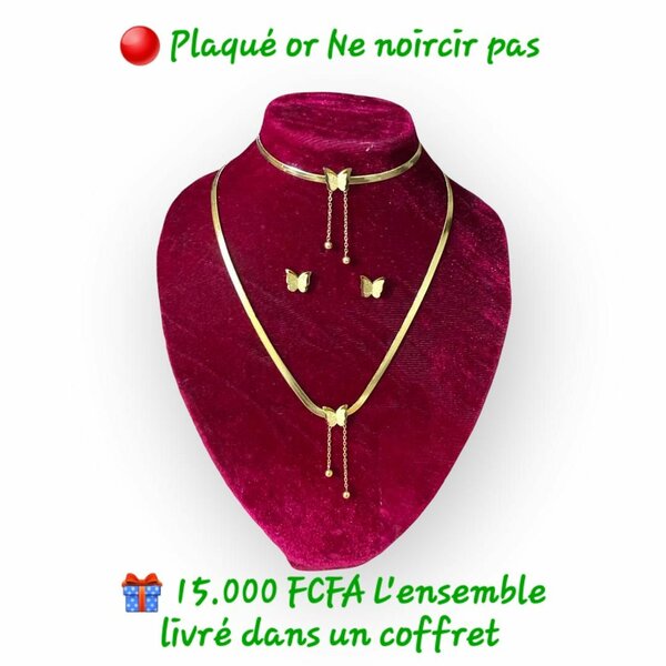 Parure Papillon Plaqué Or