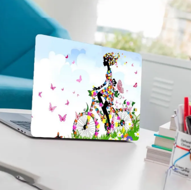 Art Girl Laptop Back Skin-Laptop Skin Vinyl Sticker Decal, 14.6 15 15.4 15.6 inch Laptop Skin Sticker Cover For All Laptops