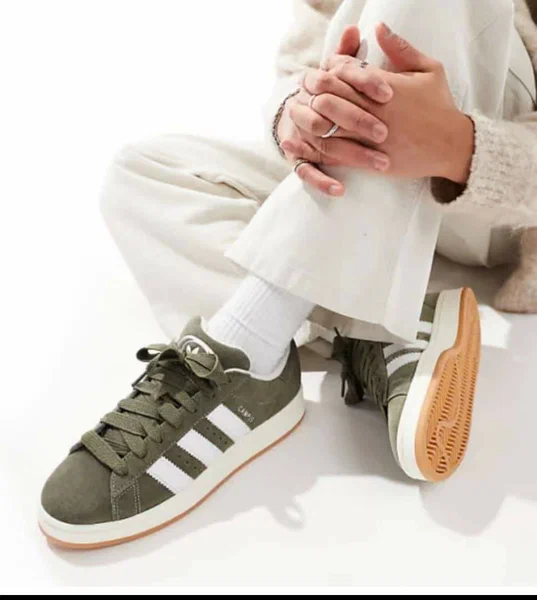 Baskets vertes Adidas homme