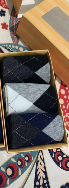 Chaussettes en coton à motifs