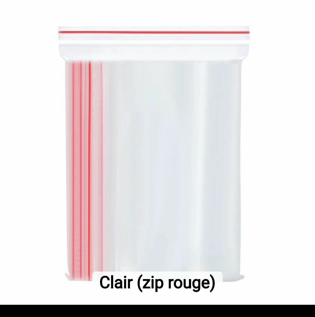Sacs Zip en Plastique Transparent