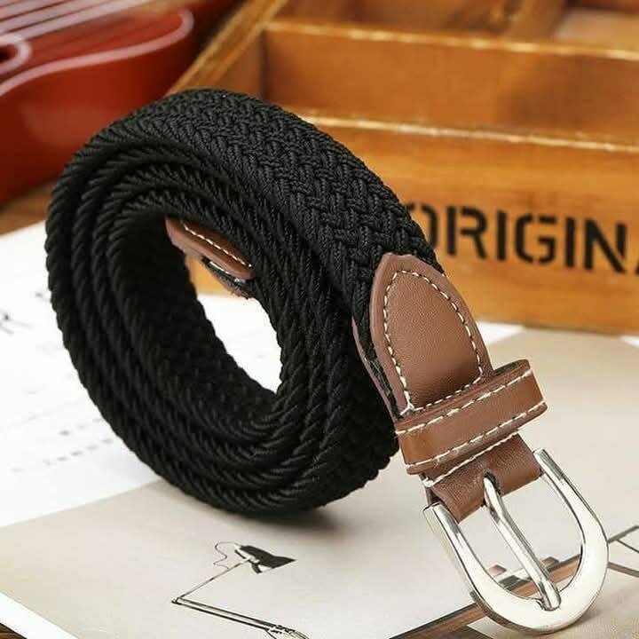 Ceinture tressée en cuir élégante